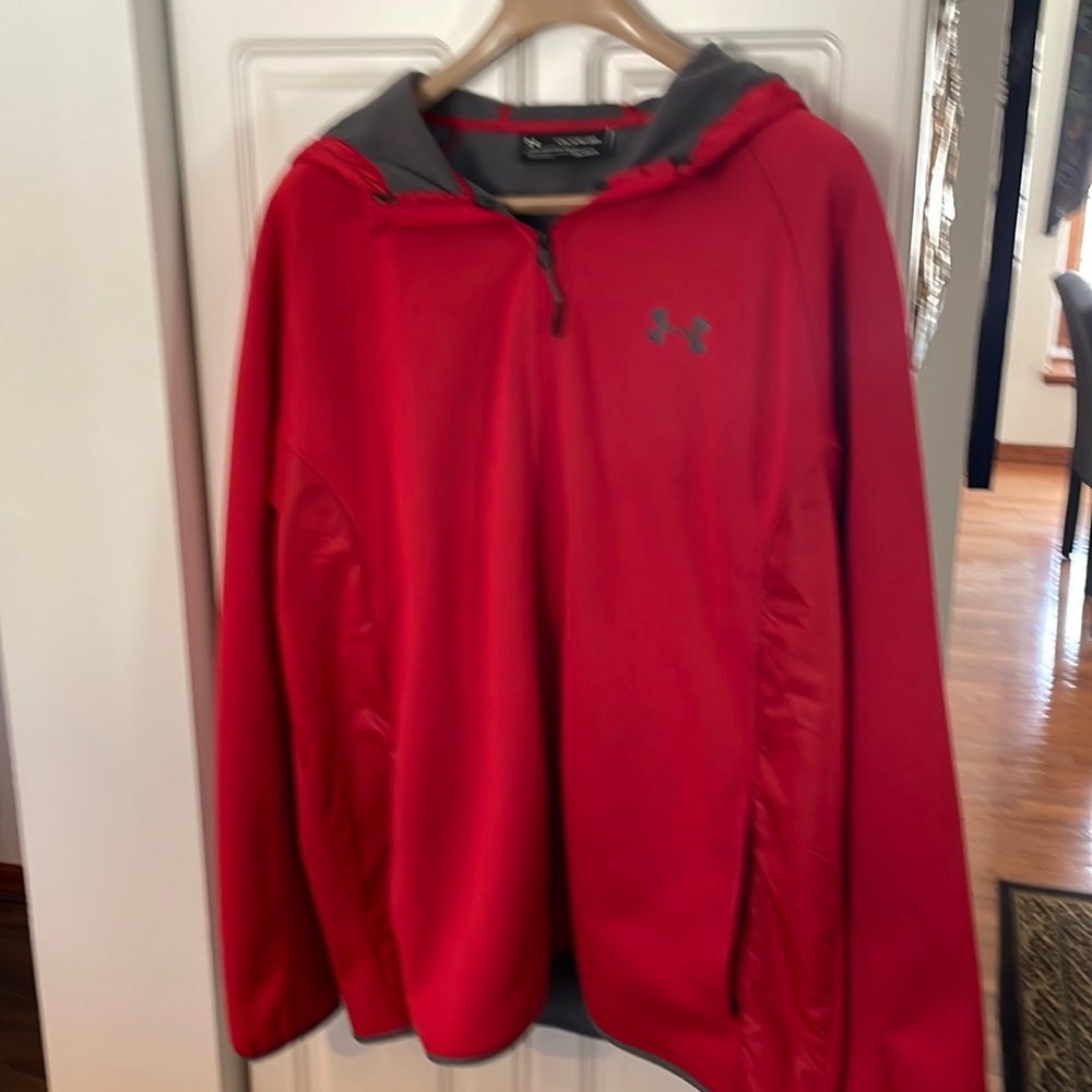 Under Armour Coldgear Full Zip Hoodie XXL in Red